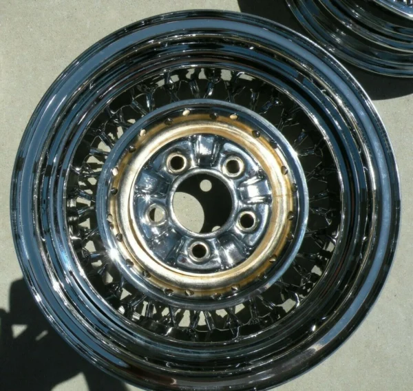 X 5 KELSEY HAYES WIRE WHEEL RIM 14 INCH 5.5 14X5.5 THUNDERBIRD OEM 1955-1964 - Image 4