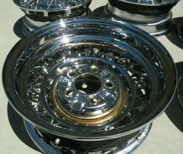 X 5 KELSEY HAYES WIRE WHEEL RIM 14 INCH 5.5 14X5.5 THUNDERBIRD OEM 1955-1964 - Image 5