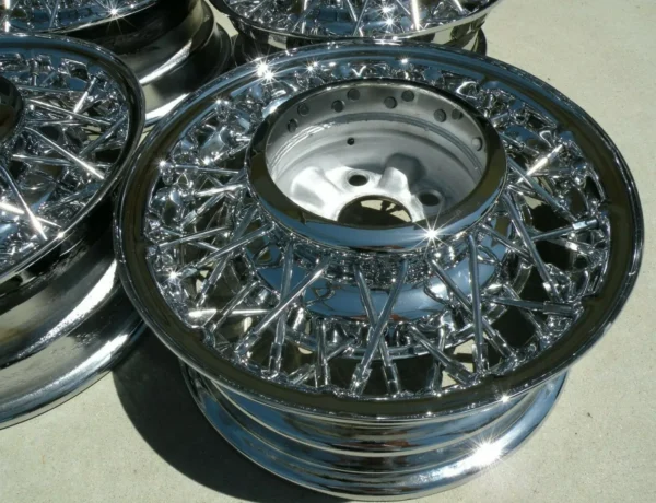 X 5 KELSEY HAYES WIRE WHEEL RIM 14 INCH 5.5 14X5.5 THUNDERBIRD OEM 1955-1964 - Image 8